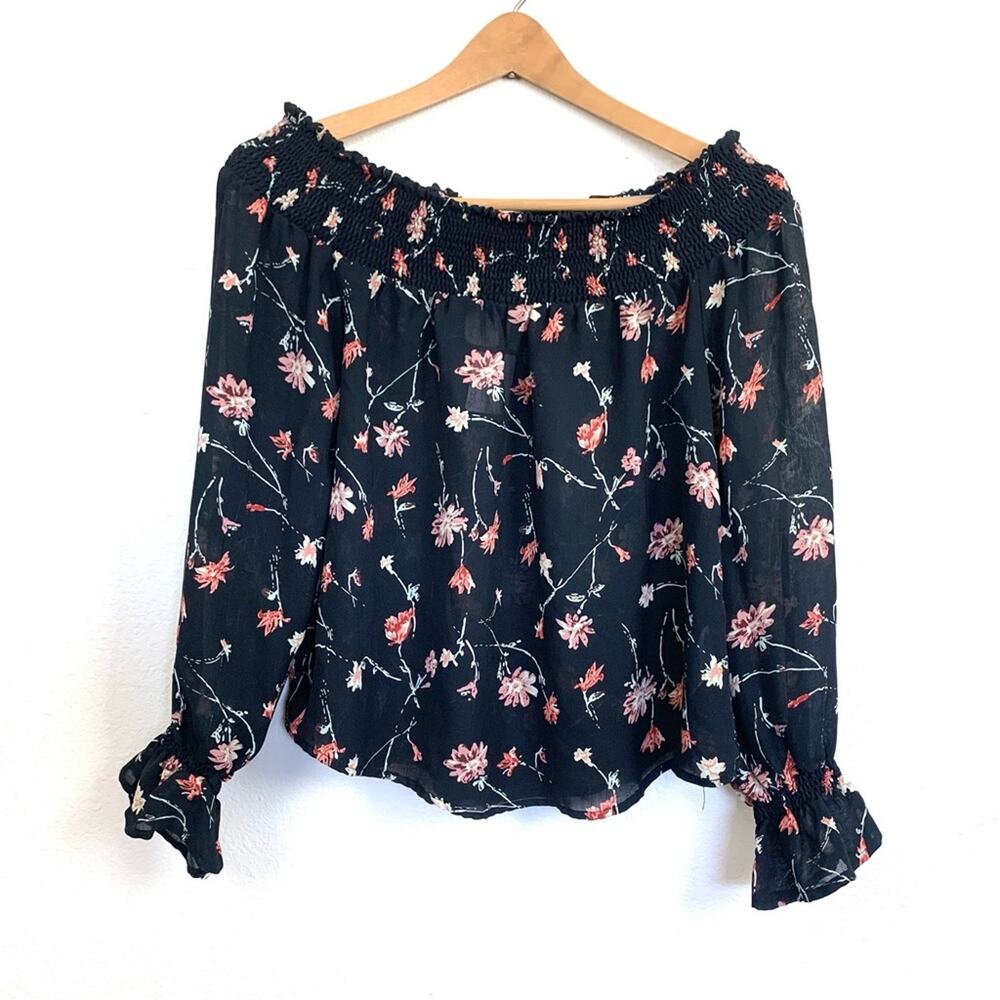 Wild Blue Floral Top